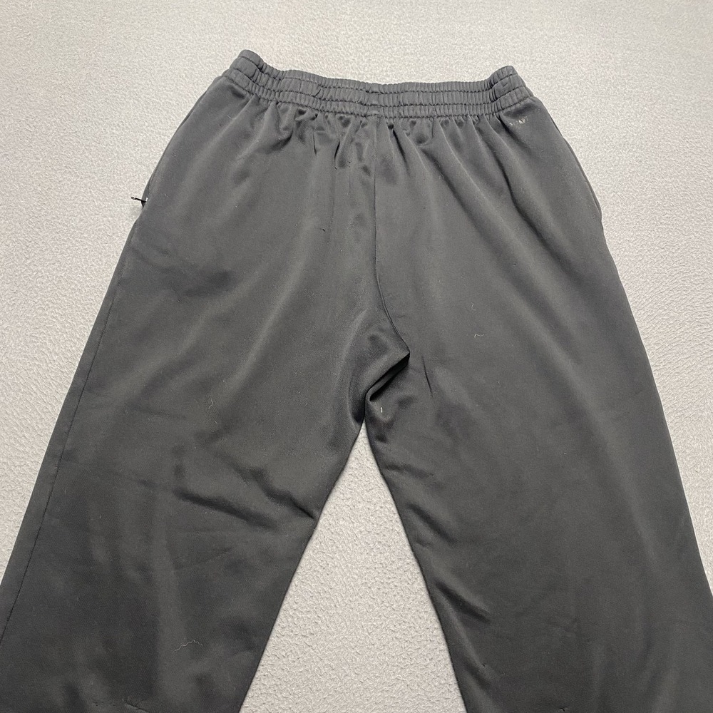 Adidas Pants Mens Large Black Athletic Track Straight Leg Zipper Pockets Logo - Picture 9 of 14